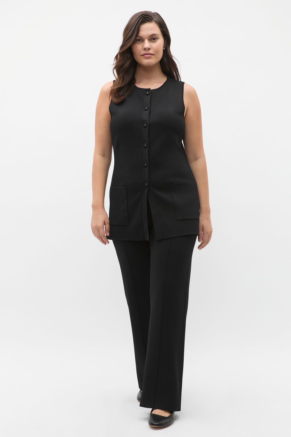Crepe Knit Pant  Black