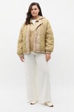 Colour Block Puffer Jacket  Cashew Multi  hi-res