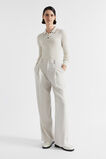 Contrast Tipping Polo Knit  Oat Marle  hi-res