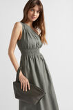 Leather Crescent Clutch  Olive  hi-res