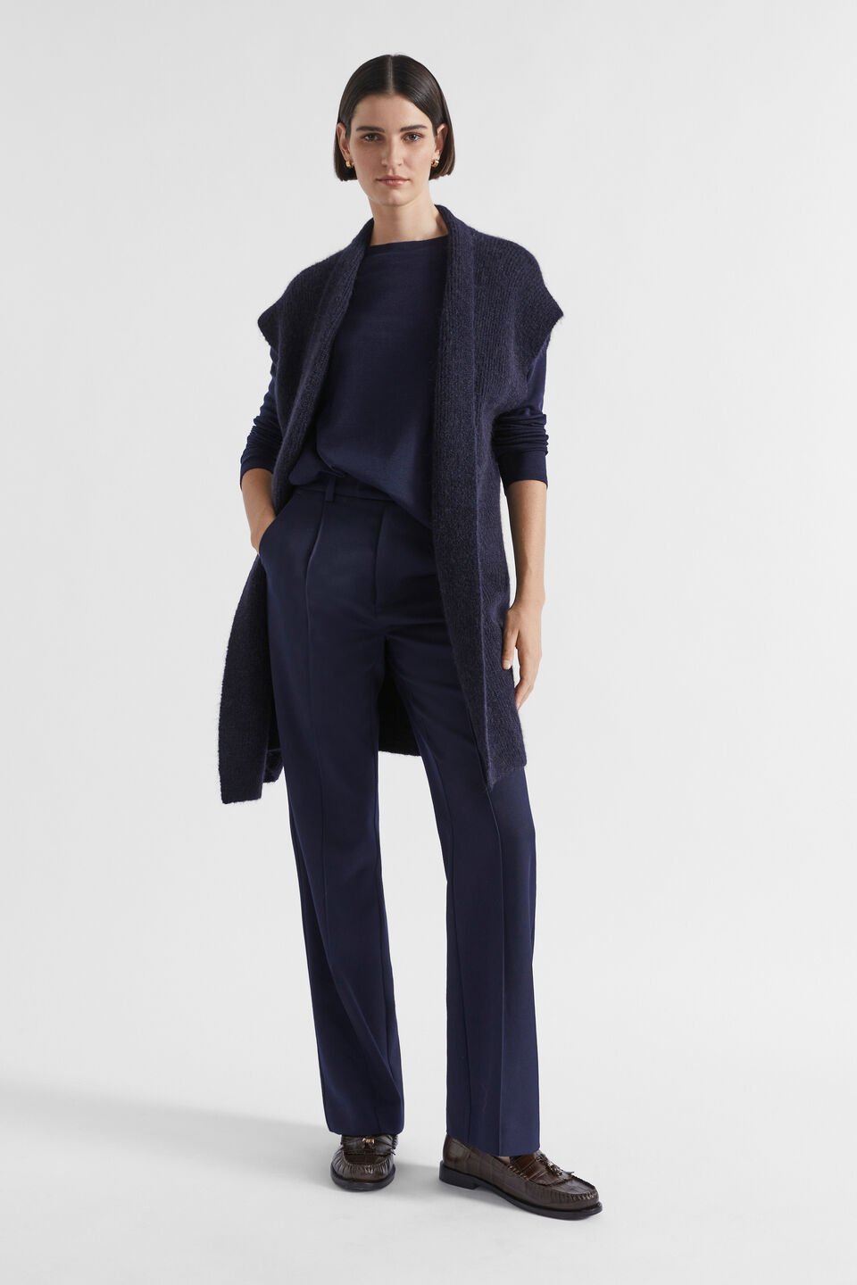 Babywool Curve Hem Top  Midnight Sky