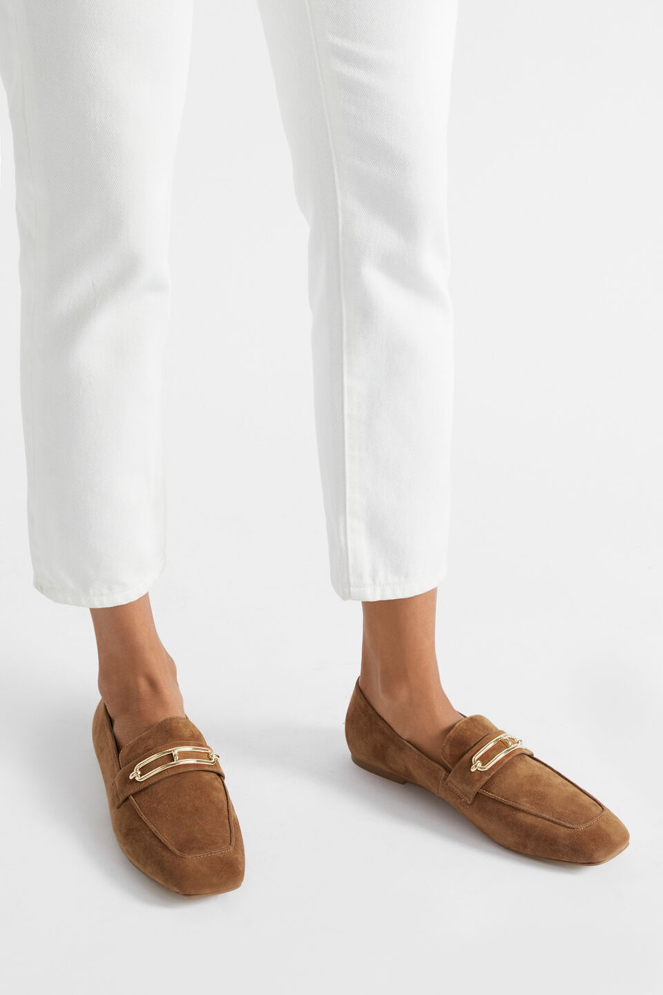 Blair Trim Loafer  Tan Suede