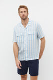 Linen Utility Shirt  Clear Blue Stripe  hi-res