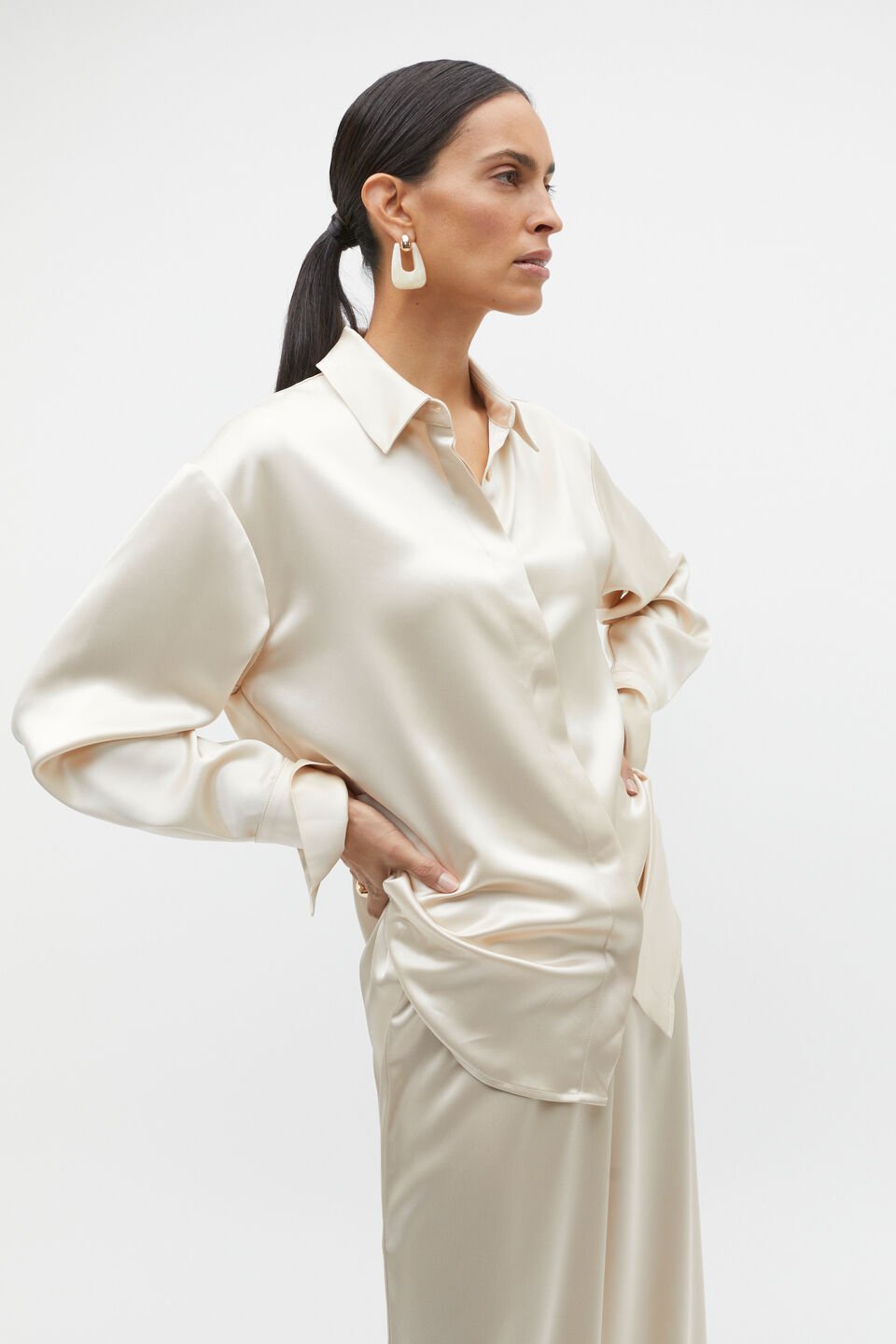Satin Shirt  Frappe