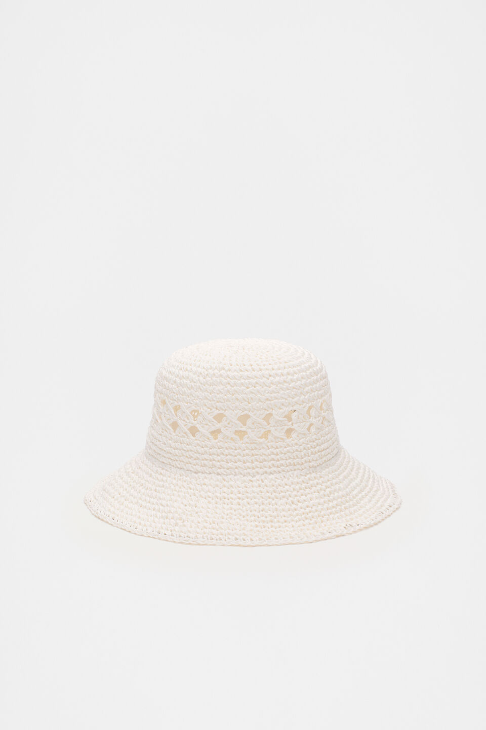 Woven Bucket Hat  White