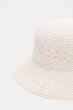 Woven Bucket Hat  White  hi-res