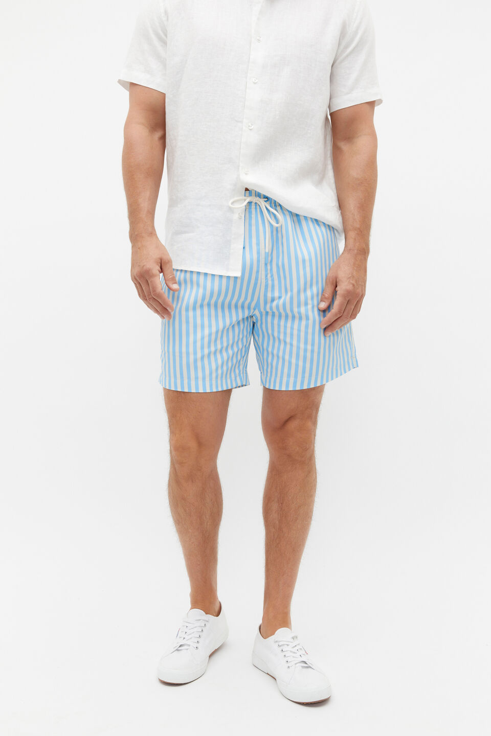 Stripe Swim Short  Capri Stripe