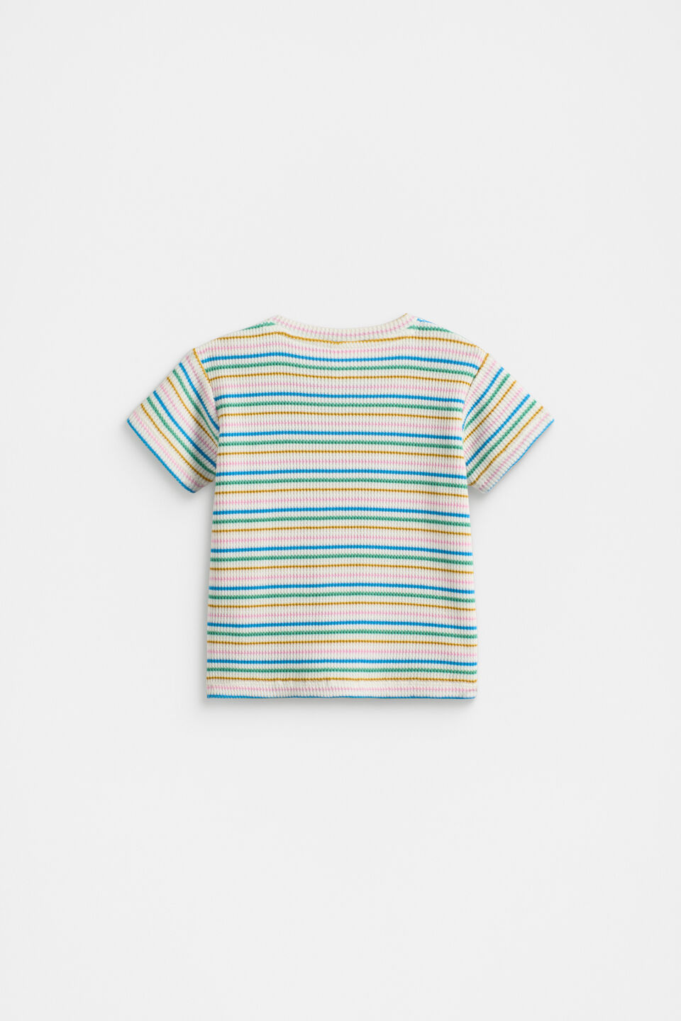 Stripe Waffle Tee  Multi