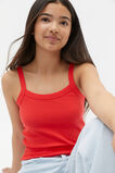 Strap Rib Tank  Strawberry Red  hi-res
