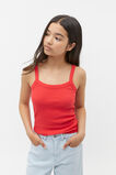 Strap Rib Tank  Strawberry Red  hi-res