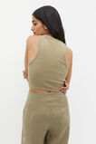Cropped Rib Tank  Rosemary  hi-res