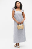 Linen Flutter Sleeve Slip Dress  Midnight Sky Stripe  hi-res
