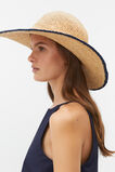 Wide Brim Contrast Hat  Natural  hi-res