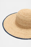 Wide Brim Contrast Hat  Natural  hi-res