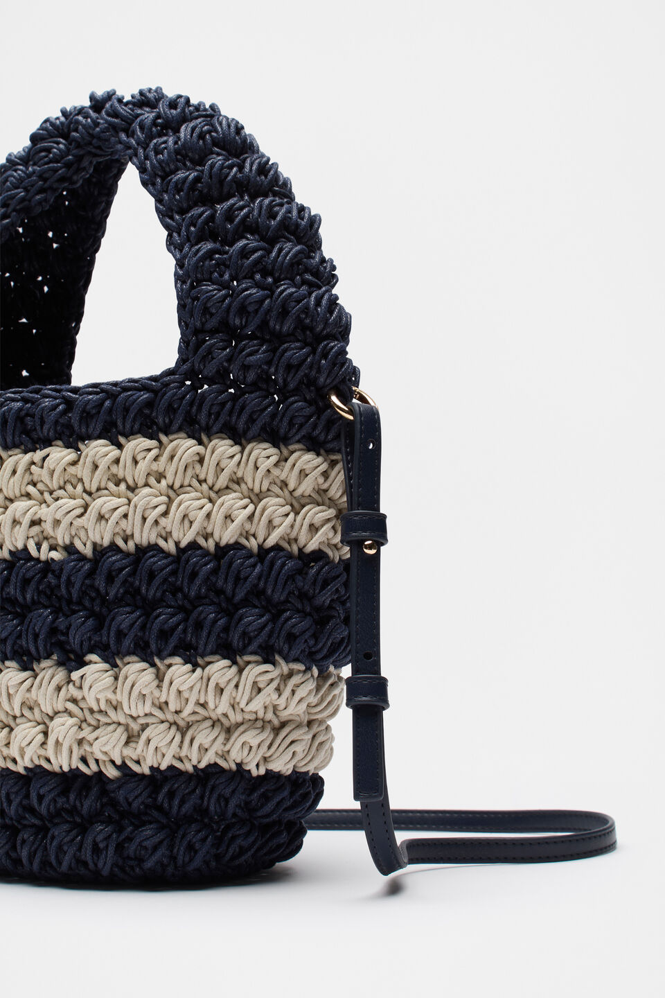 Knotted Rope Bag  Midnight Sky