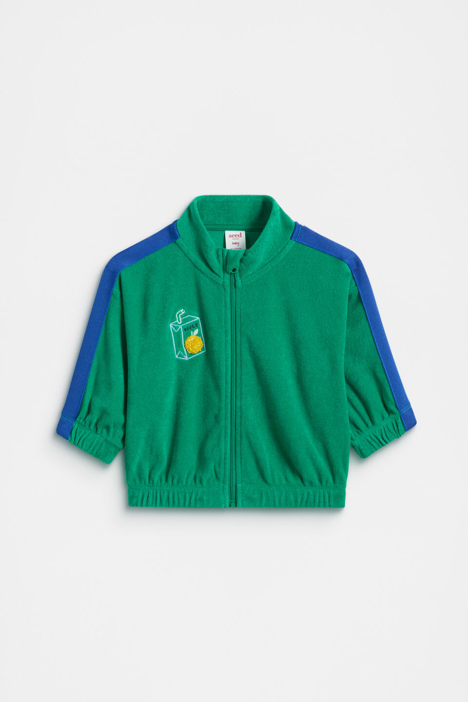 Zip Through Sweat  Tennis Green