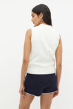 Crepe Knit Polo Vest  Cloud Cream  hi-res