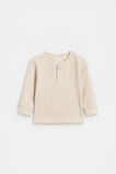 Core Henley Tee  Oat Marle  hi-res