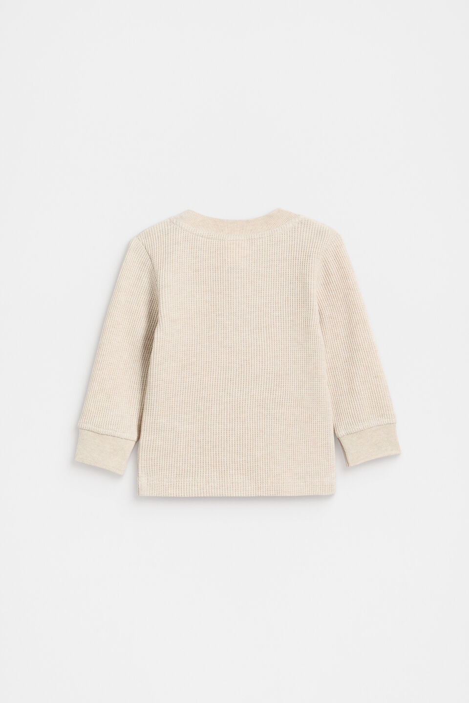 Core Henley Tee  Oat Marle