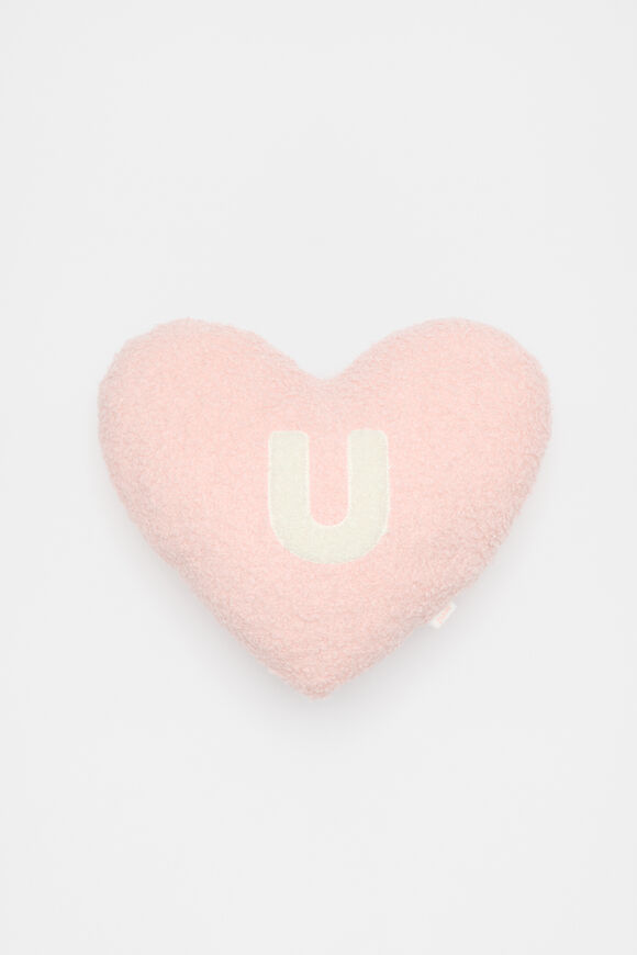 Heart Initial Cushion  U  hi-res