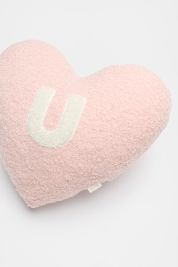 Heart Initial Cushion  U  hi-res