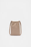 Leather Rouched Crossbody  Cookie  hi-res