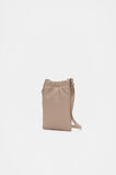 Leather Rouched Crossbody  Cookie  hi-res