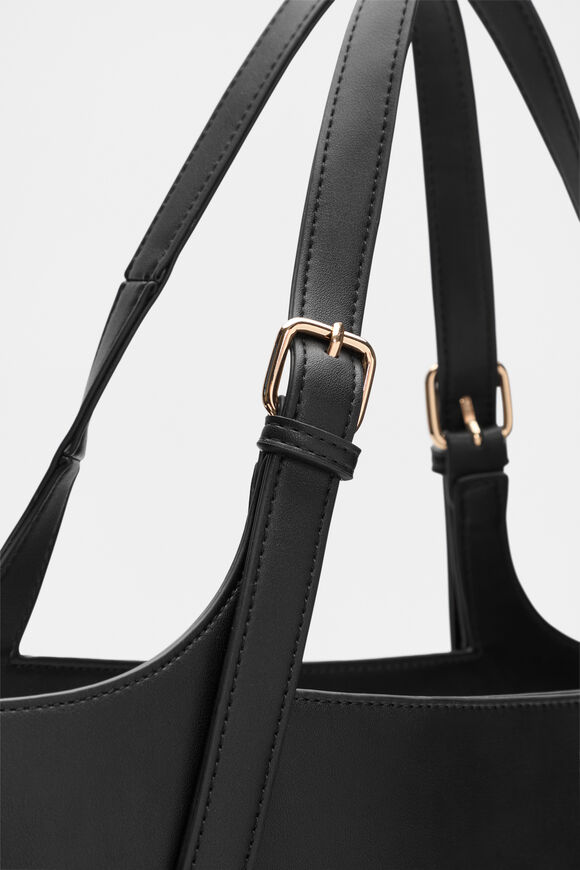 Buckle Detail Tote  Black  hi-res
