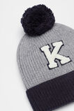 Colourblock Initial Beanie  K  hi-res