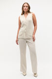 Merino Wool V Neck Button Vest  Oat Marle  hi-res