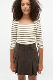 Square Neck Stripe Tee  Dark Espresso  hi-res