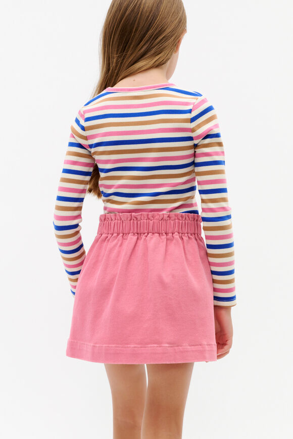 Heart Denim Skirt  Raspberry  hi-res