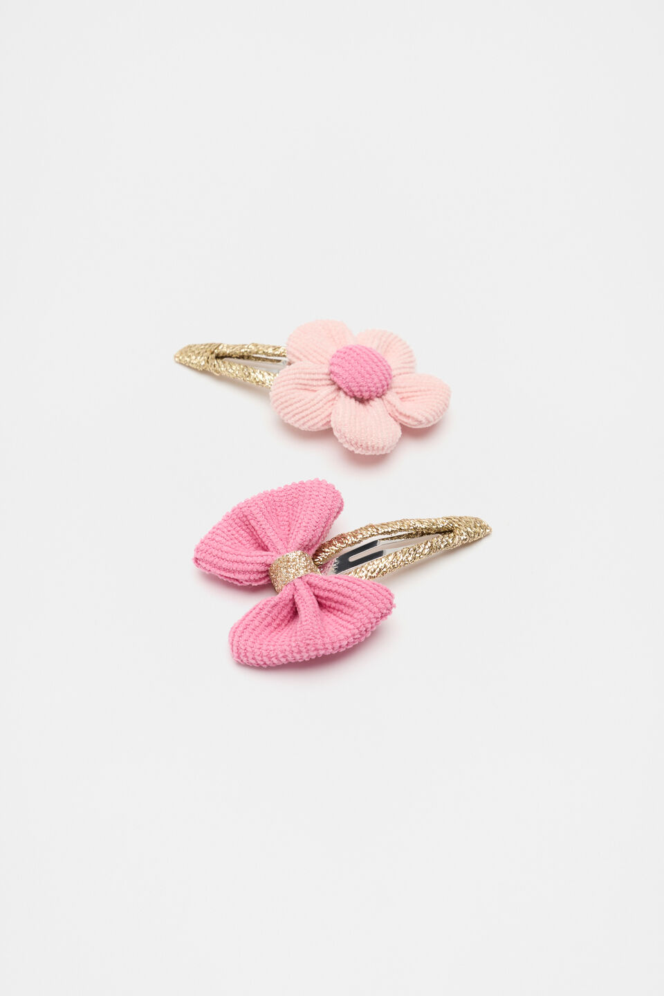 Cord Flower And Bow Snaps  Raspberry