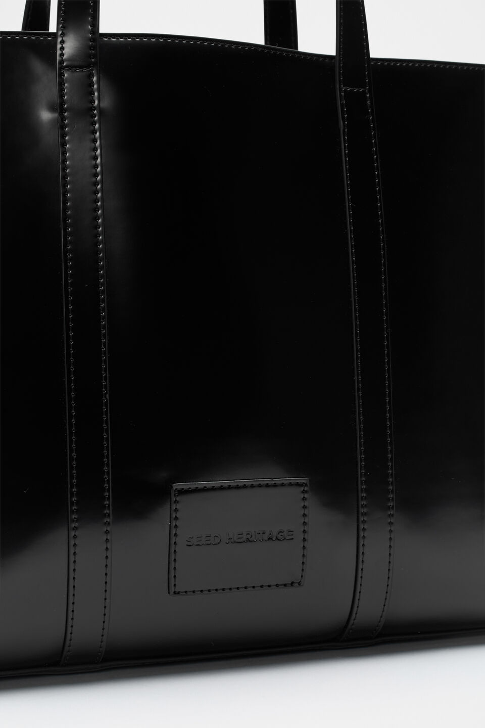 Coated Carry All Tote  Black