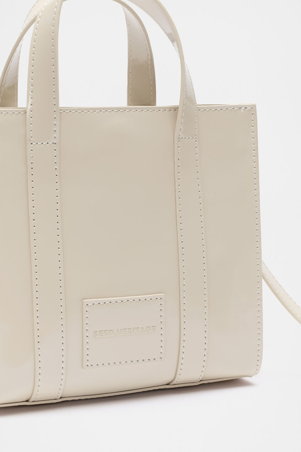 Coated Carry All Mini Tote  Oat