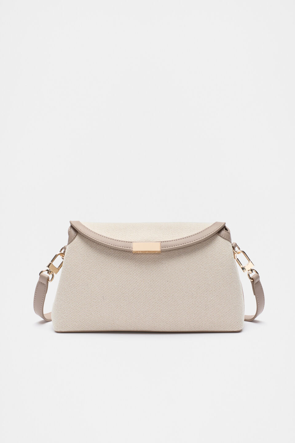 Textured Curved Handbag  Cookie
