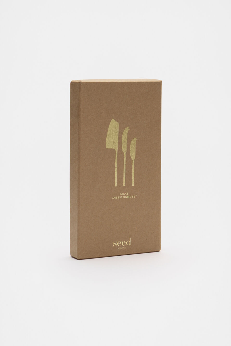 Atlas Cheese Knife Set  Gold