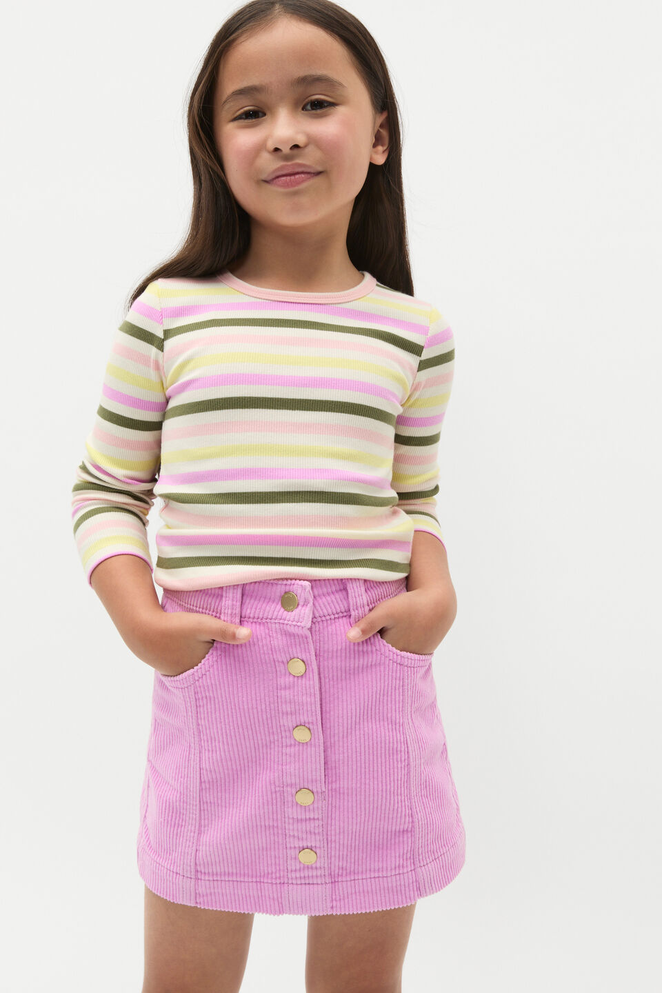 Stripe Rib Tee  Multi