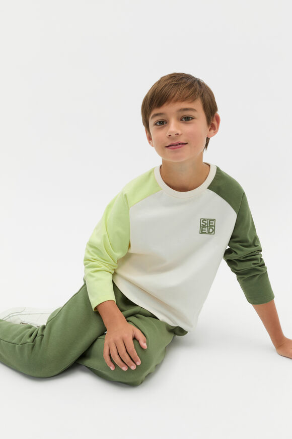 Colourblock Long Sleeve Tee  Classic Cream  hi-res
