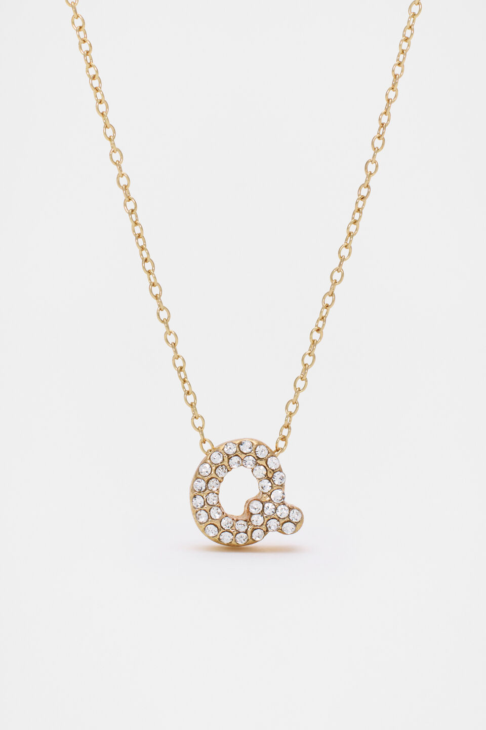 Initial Jewel Bubble Necklace  Q