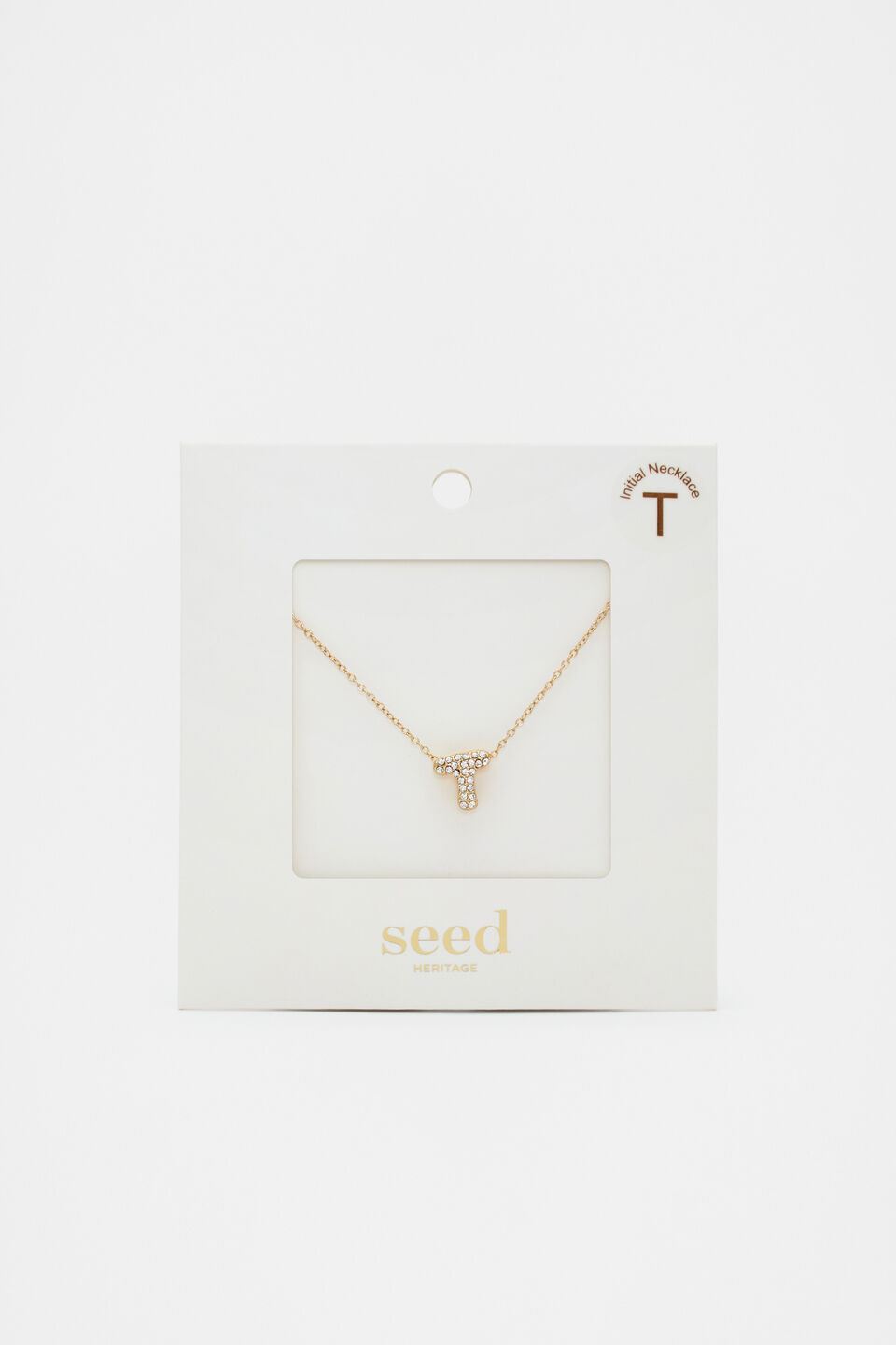 Initial Jewel Bubble Necklace  T