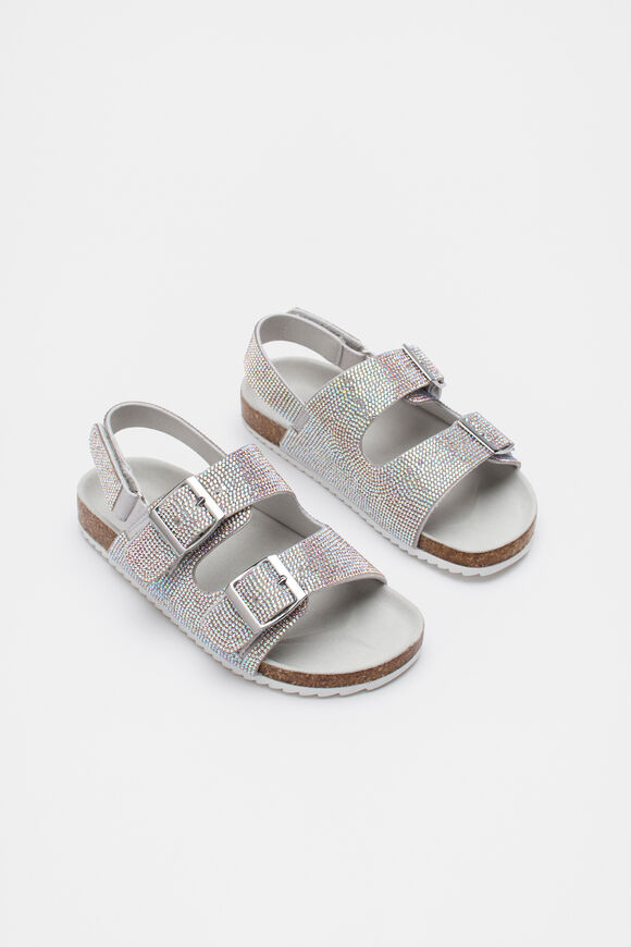 Jewel Buckle Sandal  Silver  hi-res