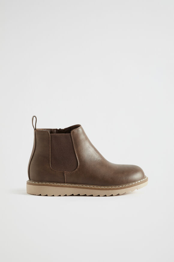 Elastic Gusset Tread Boot  Tan  hi-res
