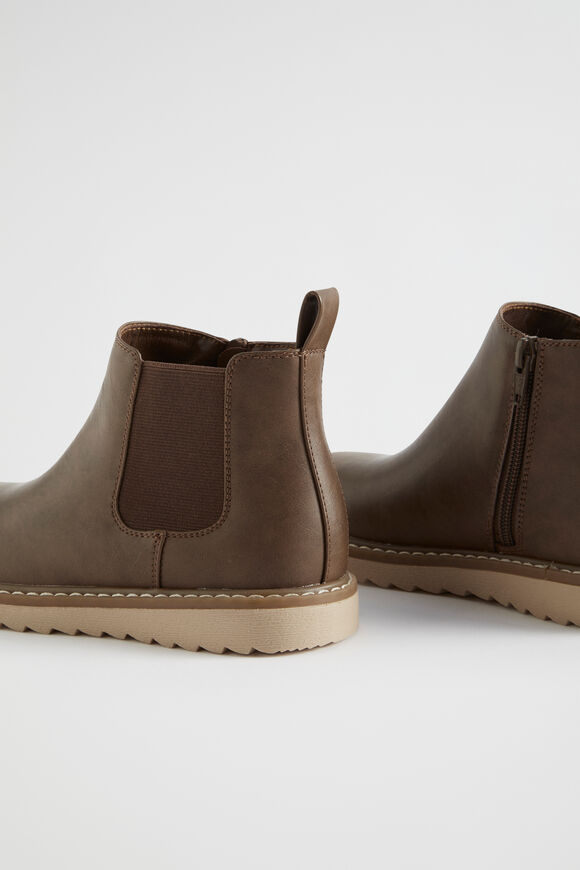 Elastic Gusset Tread Boot  Tan  hi-res