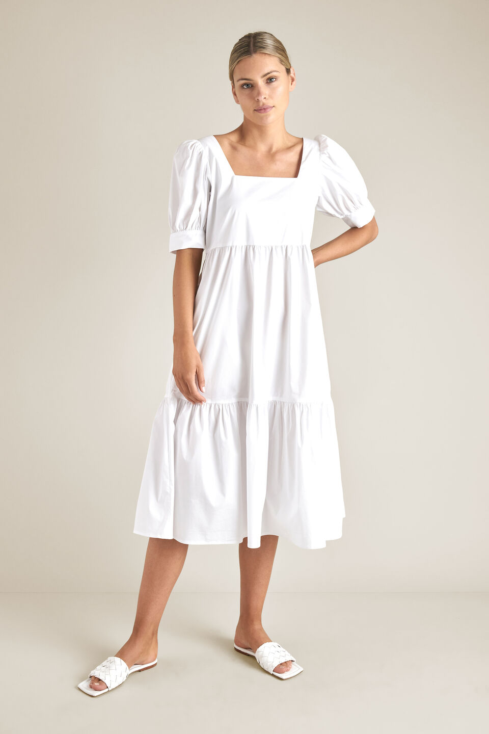 Poplin Midi Dress  
