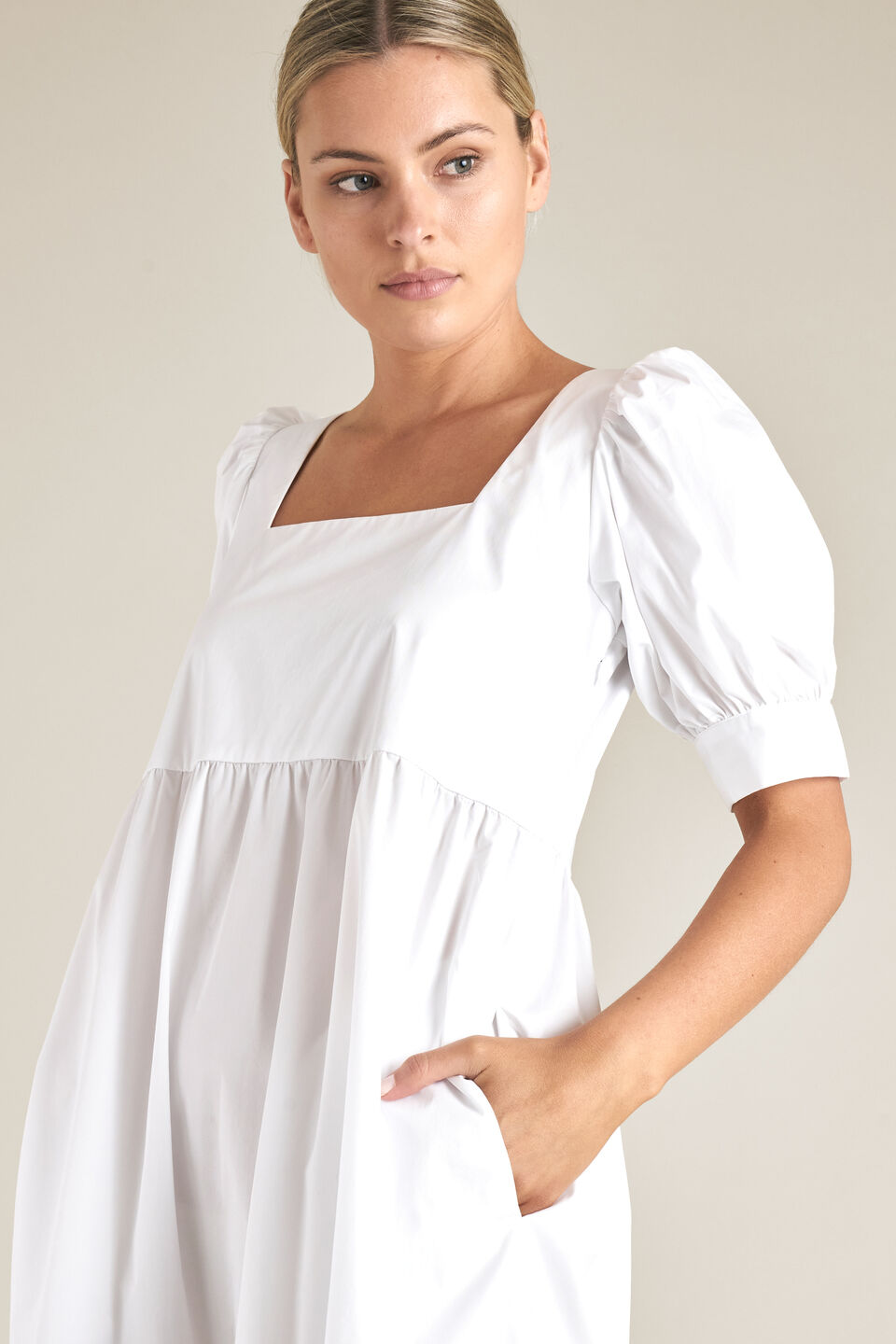 Poplin Midi Dress  