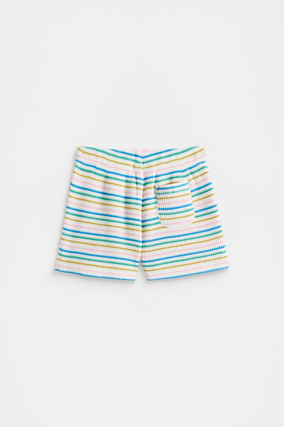 Stripe Waffle Short  Multi