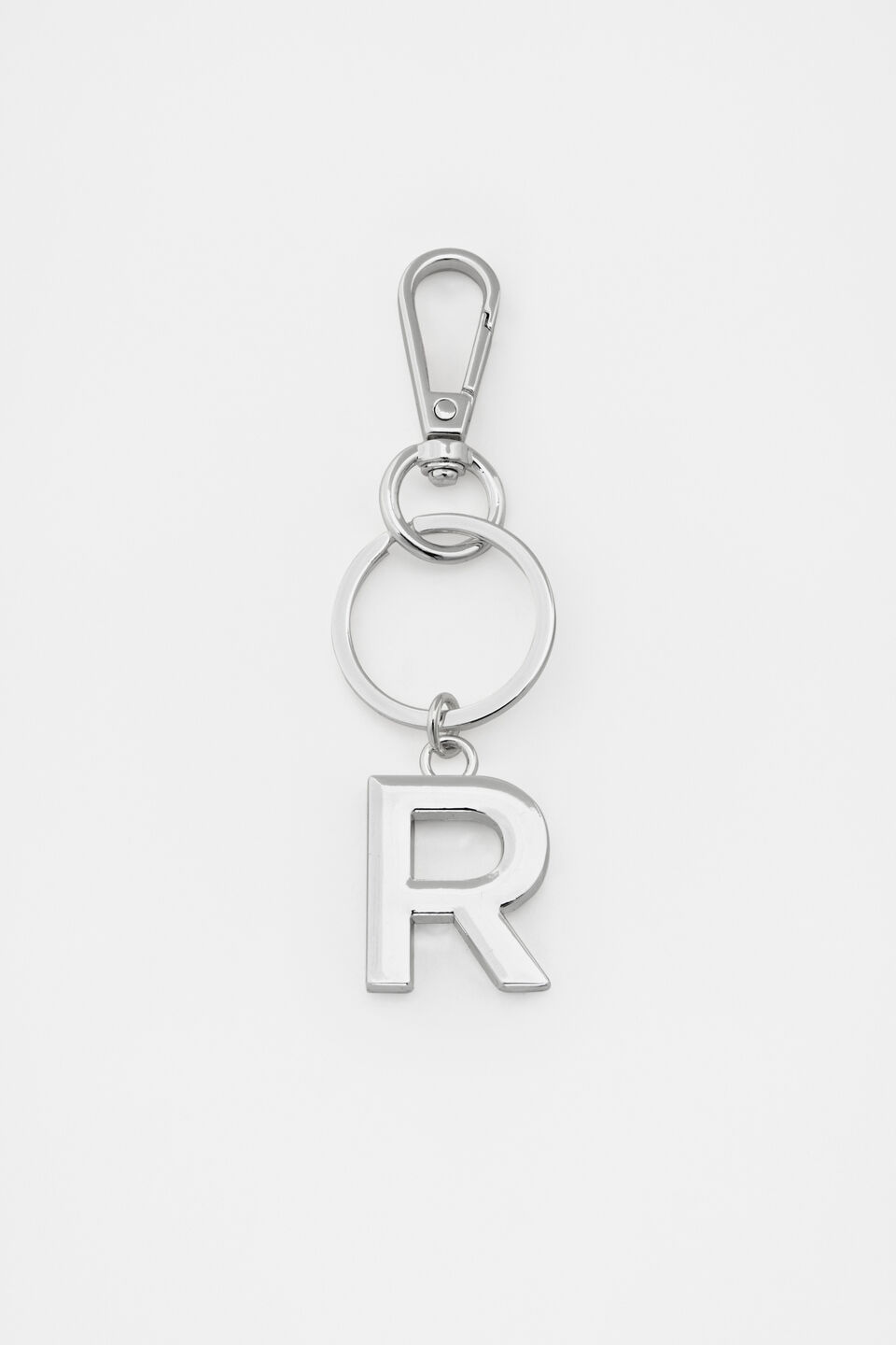 Silver Initials Keyring  R