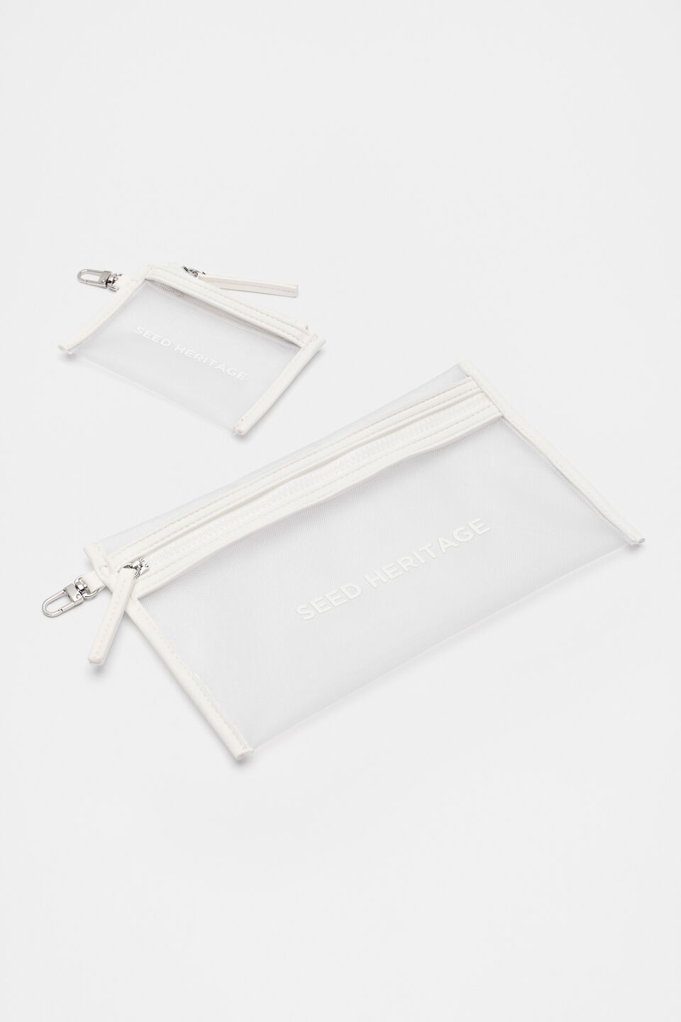 Mesh Pouch Set  Cloud Cream
