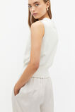 Cotton Blend Button Knit Vest  Oat Marle  hi-res